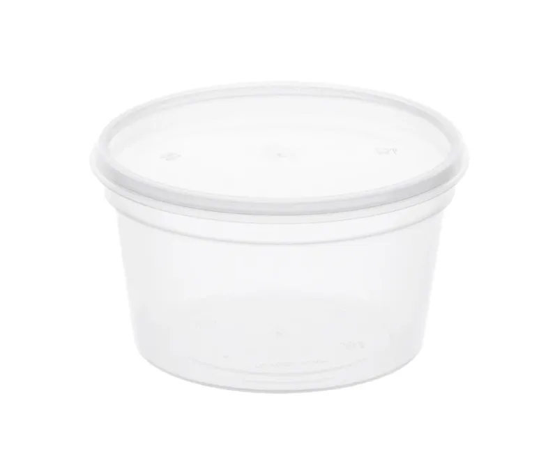 Контейнер п/п 280мл круглый d 100 мм c прозрачной крышкой, код: 39689
