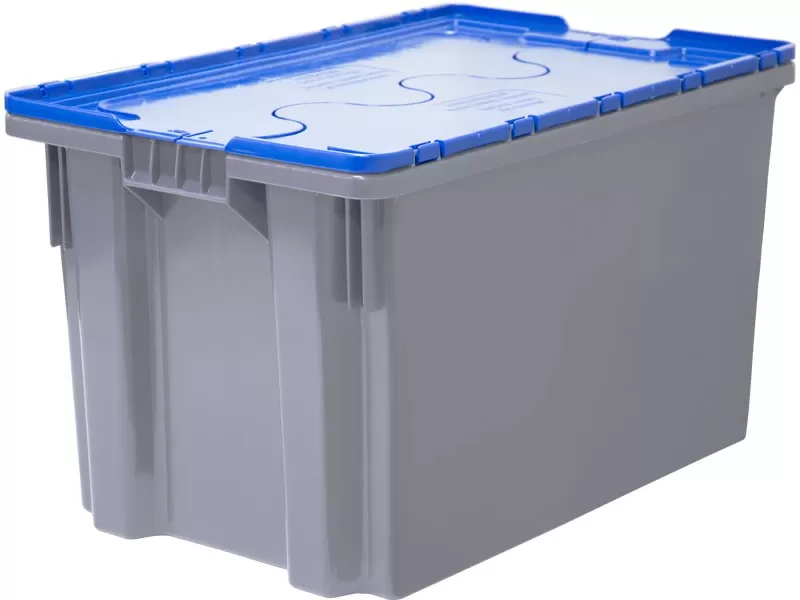 Ящик с крышкой п/э 600х400х365 сплошной