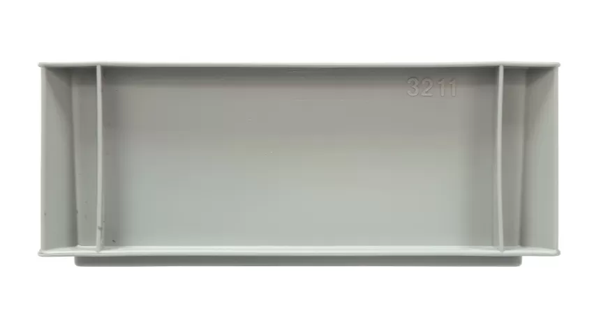 Ящик сплошной 300×200×120 мм, объем 4 л., арт.: 800.02, серый, код: 09947