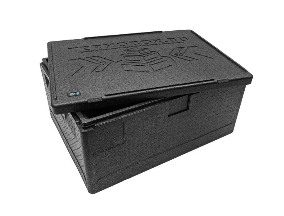 Контейнер 600х400х320 109л. изотермический, с датчиком температуры, с крышкой, плотность 55, код: 40424