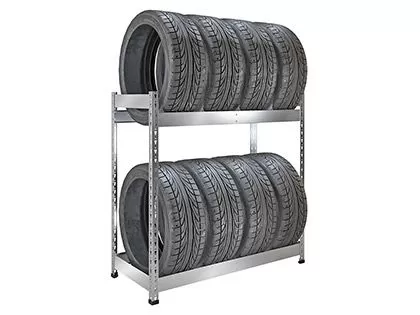 Стеллаж SB 1153/1167х525 для хранения 8 шин оцинкованный