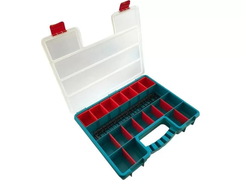 Органайзер 407х340х60 с лотками, с планкой, с разделителями, 25 ячеек, код: 36994