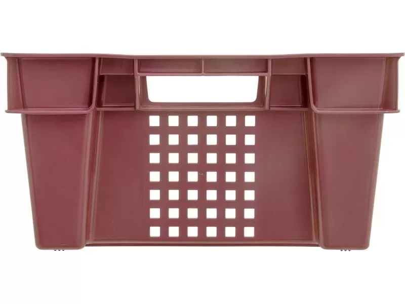 Ящик перфорированный 600×400×200, арт.: 102-У, объём 37, красный, код: 09228