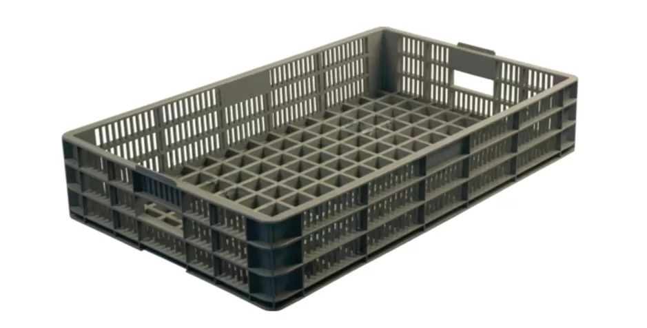 Ящик перфорированный 740×465×145, арт.: 401-А, объём 30, серый, код: 00454