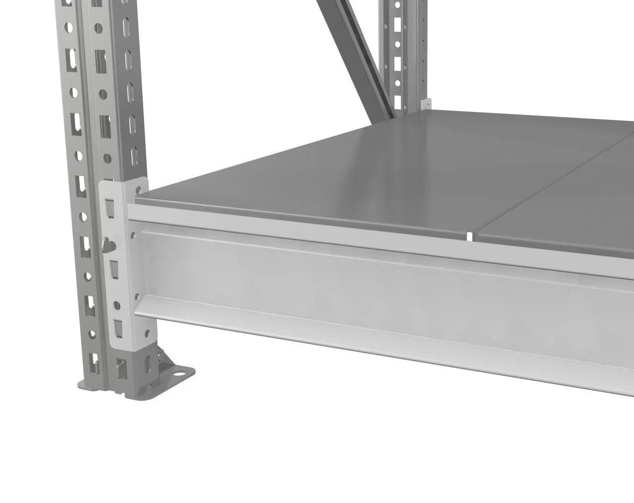 Стеллаж грузовой MS Pro Z с металлическим настилом 2500х1200x500/4