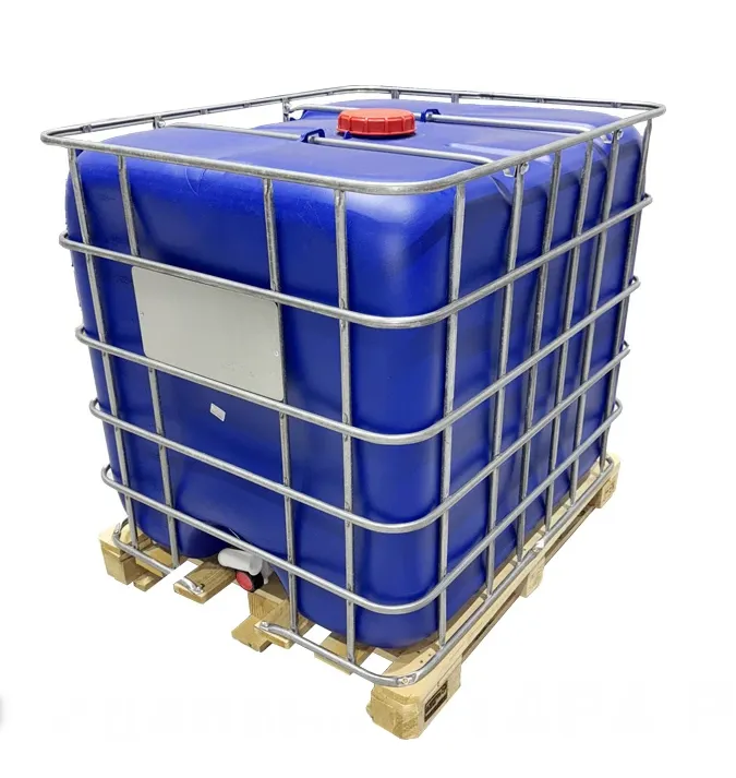 Емкость п/э куб. 1000л с приварным краном. на деревянном поддоне (А), с УФ защитой, код: 38069