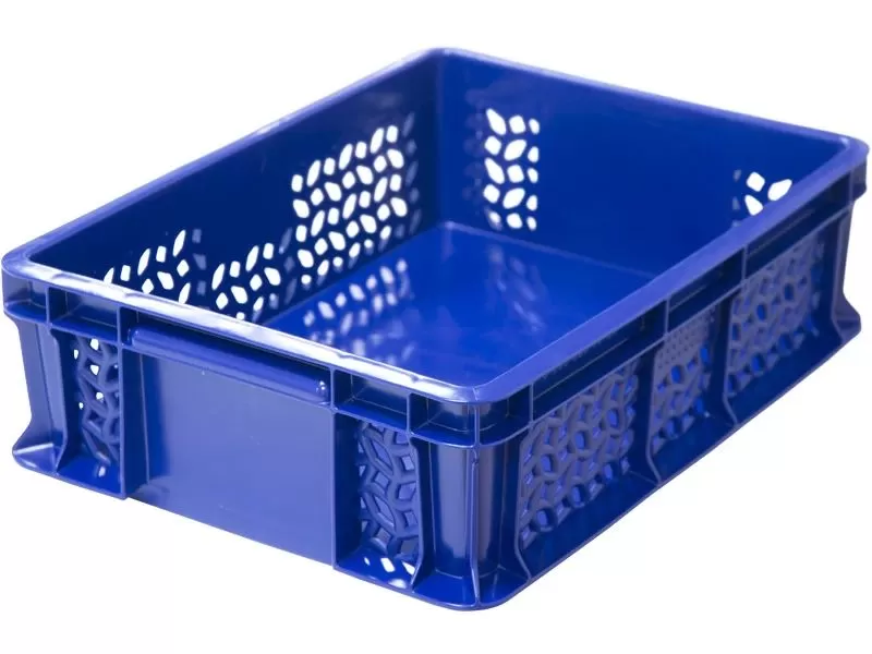 Ящик сплошной 400×300×120 мм, объем 10.6 л., арт.: 701.02.02, синий, код: 18587