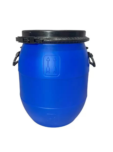 Бочка 48л с крышкой на пластиковом обруче синяя, арт.: БП 48 по, код: 14394