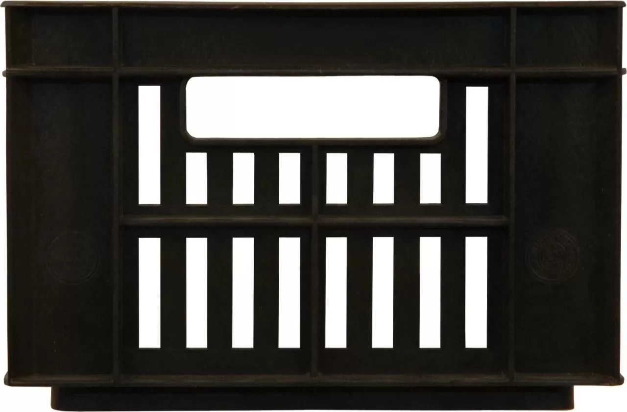 Ящик перфорированный 400×300×200, арт.: 302, объём 24, чёрный, код: 00415