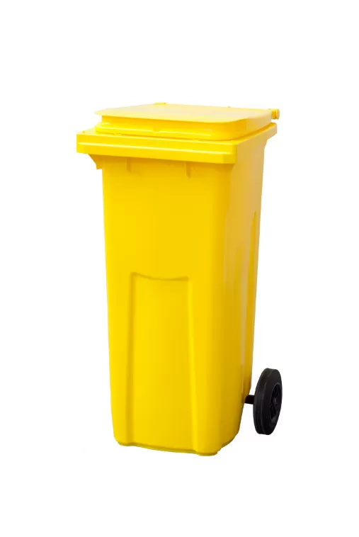 Мусорный контейнер 120л., арт. МКТ 120 желтый, код: 07308
