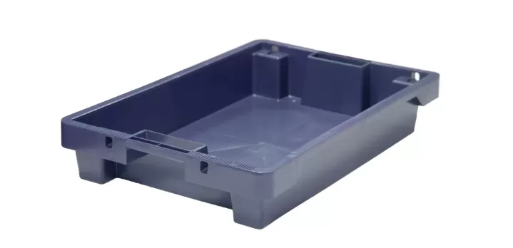 Ящик полимерный 600х400х100 сплошной с отверстиями, код: 32945