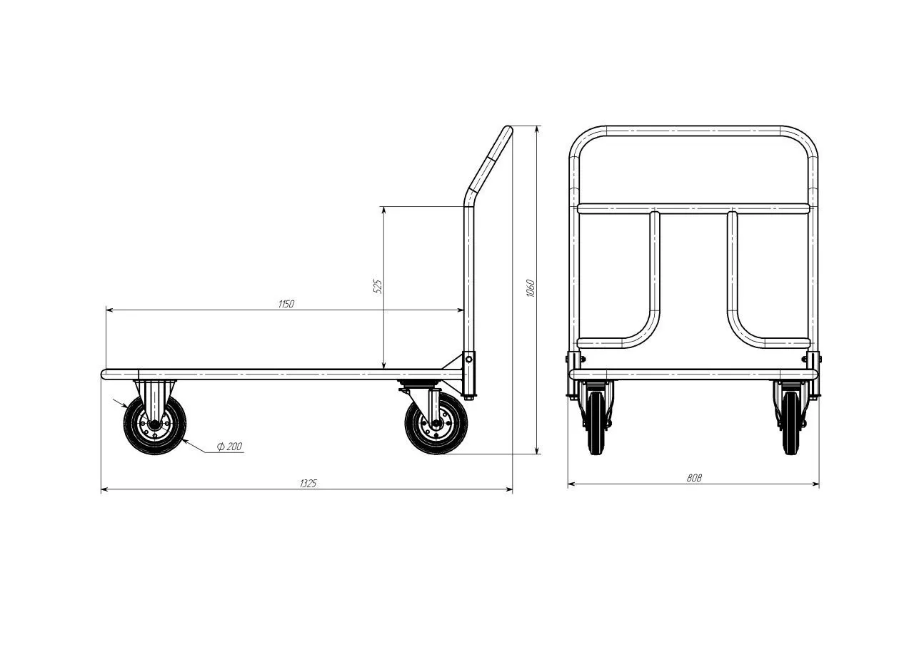 Тележка платформенная