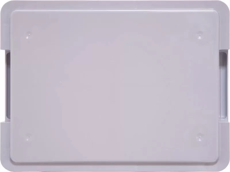 Ящик сплошной 400×300×75 мм, объем 6.4 л., арт.: 700.03.02 ГД, серый, код: 27597