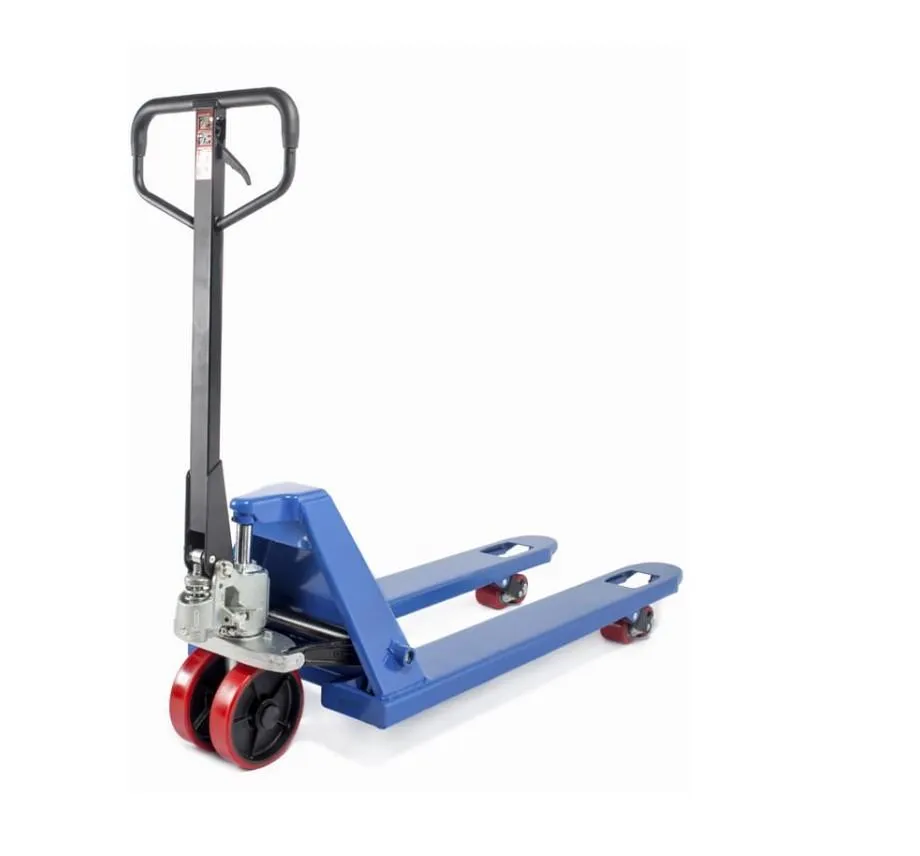 Гидравлическая тележка 2500 кг, вилы 1150 мм, ролики и колёса PU
