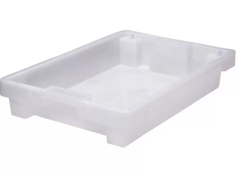 Ящик полимерный 600х400х100 сплошной с отверстиями, код: 32942