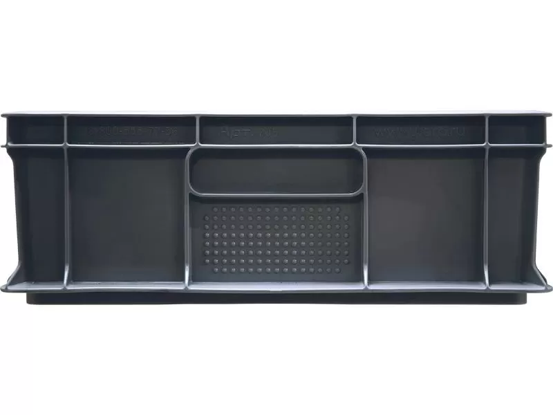 Ящик сплошной 600×400×140 мм, объем 27 л., арт.: 705.03.02 м, серый, код: 16407