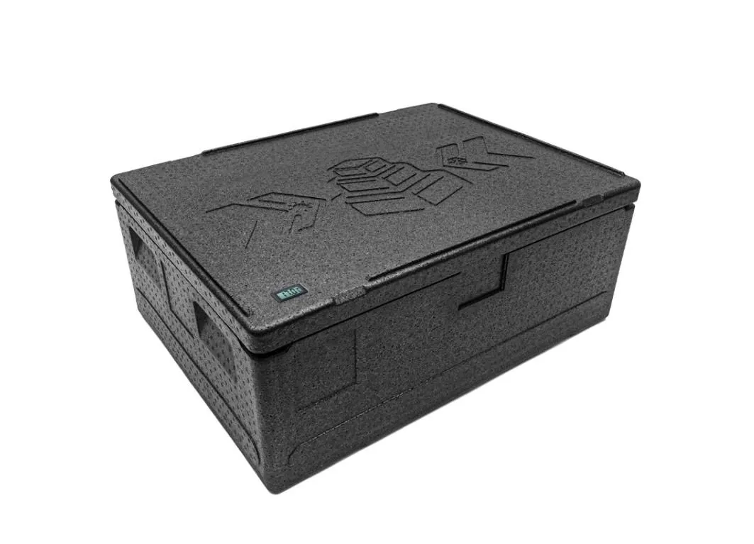 Контейнер 600х400х320 84л. изотермический, с датчиком температуры, с крышкой, плотность 55, код: 40423