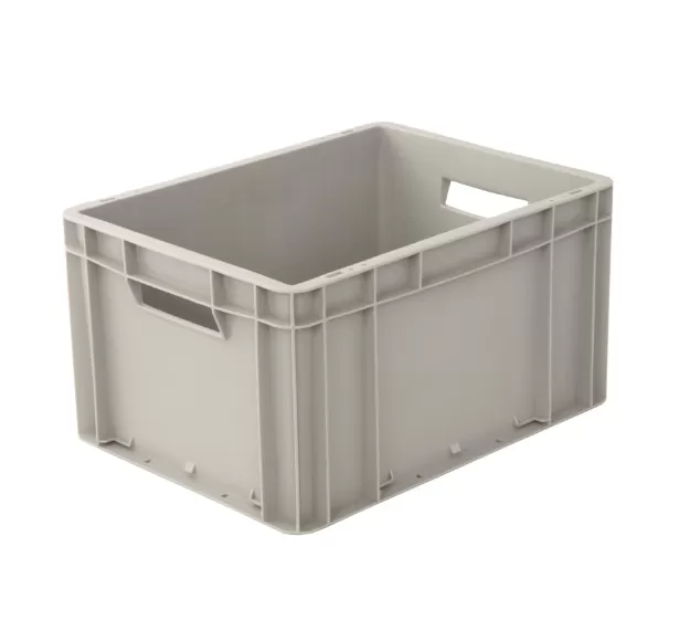 Ящик сплошной 400×300×220 мм, объем 21 л., арт.: ЕС 4322.1, серый, код: 14613