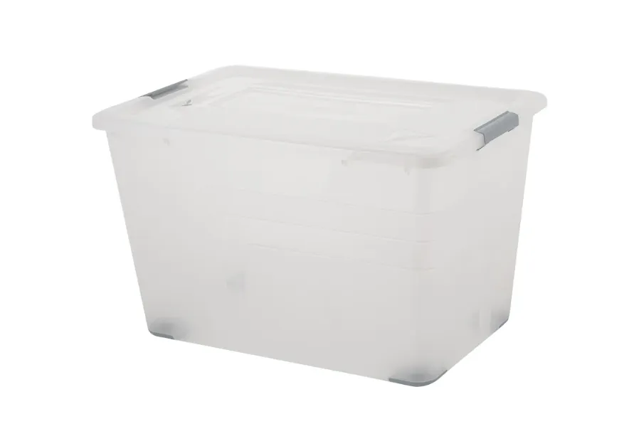 Ящик 565х385х360 для хранения, с крышкой, на клипсах, код: 38108