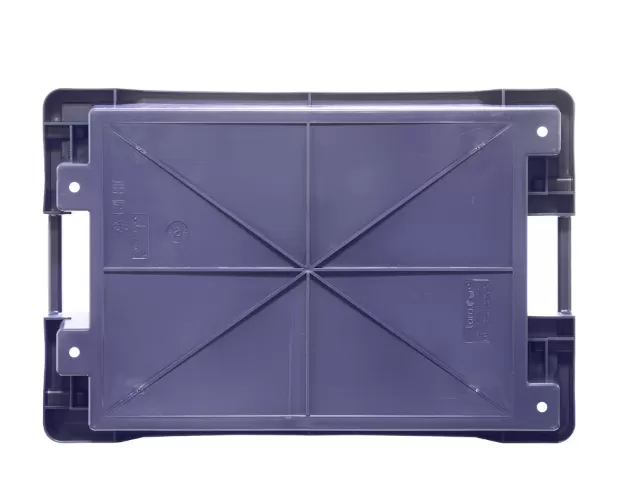 Ящик полимерный 600х400х150 сплошной с отверстиями, код: 32951