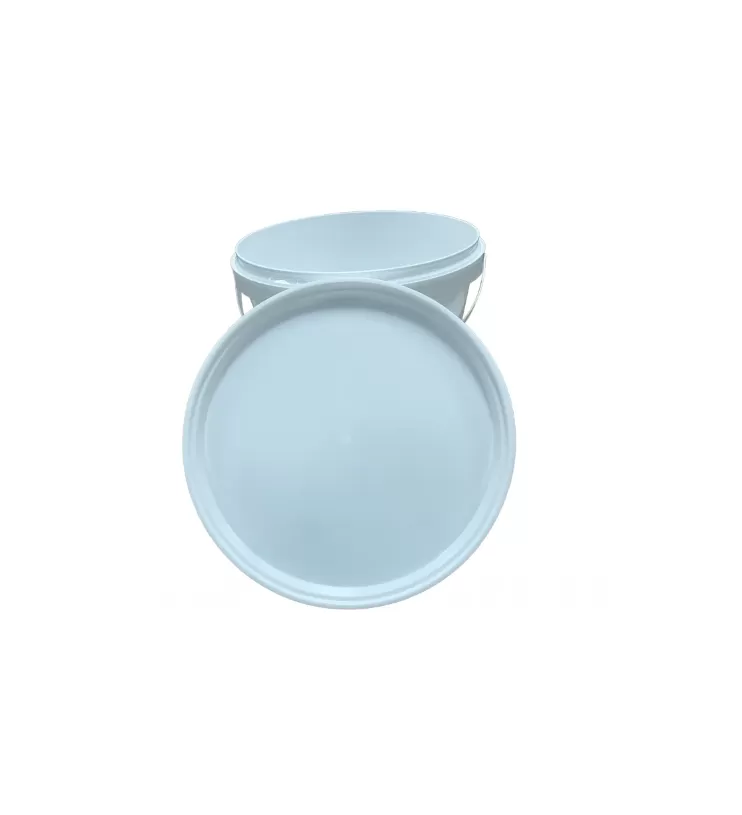 Ведро 1,5л круглое, с пластиковой ручкой, с белой крышкой, код: 36320