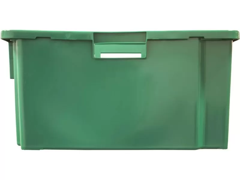 Ящик сплошной 600×400×300 мм, объем 52 л., арт.: 218-1, зелёный, код: 19569