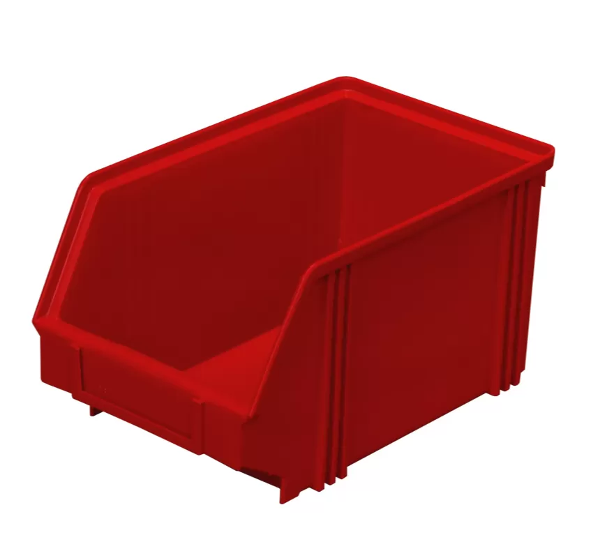 Ящик сплошной 250×148×130 мм, объем 4.81 л., арт.: 7967, красный, код: 00565