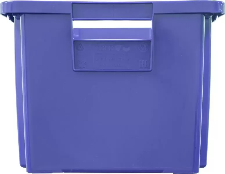 Ящик сплошной 600×400×300 мм, объем 52 л., арт.: 218-1, синий, код: 19570