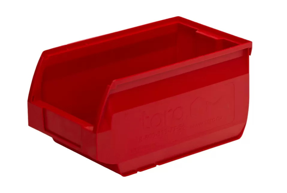 Ящик сплошной 250×150×130 мм, объем 4.88 л., арт.: 5002, красный, код: 10036