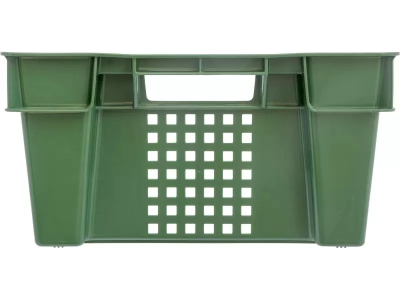 Ящик перфорированный 600×400×200, арт.: 102-У, объём 37, зелёный, код: 09230