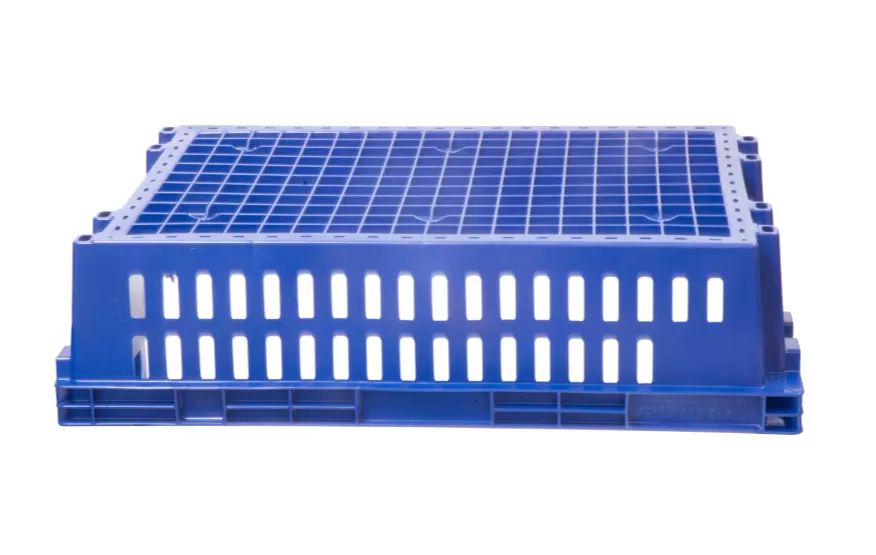 Ящик перфорированный 600×400×152, арт.: 403-2, объём 27, синий, код: 17741