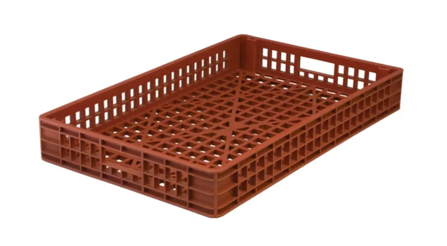 Ящик перфорированный 740×460×102, арт.: 402, объём 25, красный, код: 00451