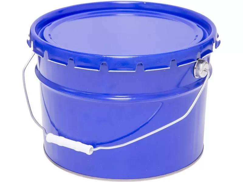 Ведро металл 10л. крышка-корона, с покрытием внутри