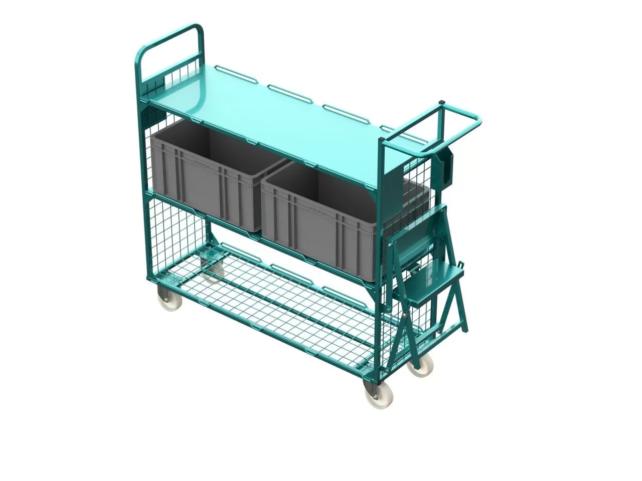 Тележка для размещения на 6 ящиков