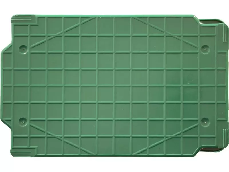 Ящик сплошной 600×400×300 мм, объем 52 л., арт.: 218-1, зелёный, код: 19569