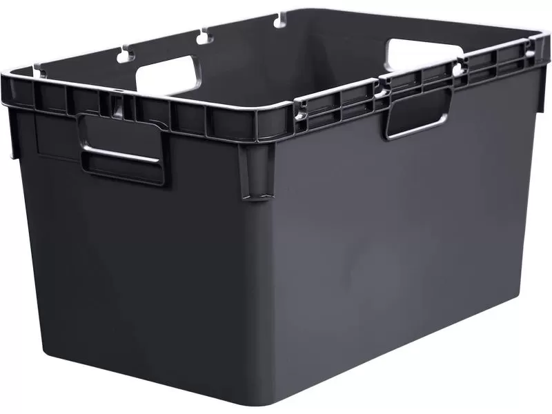 Ящик сплошной 600×400×340 мм, объем 60 л., арт.: 4-6434-1, чёрный, код: 25199