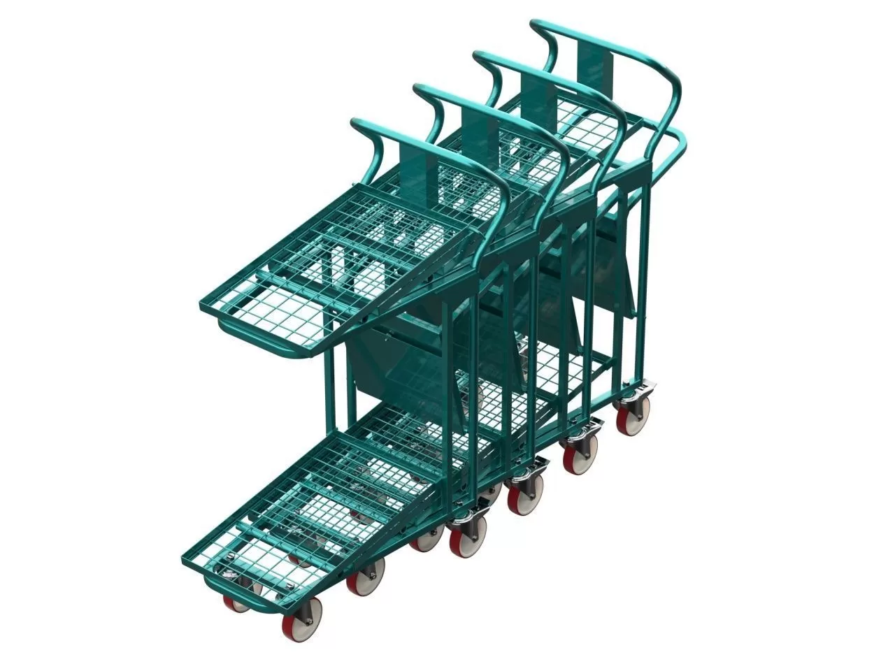 Тележка для подбора на 2 ящика