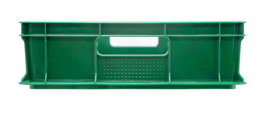Ящик сплошной 600×400×120 мм, объем 22 л., арт.: 704.03.01, зелёный, код: 16393