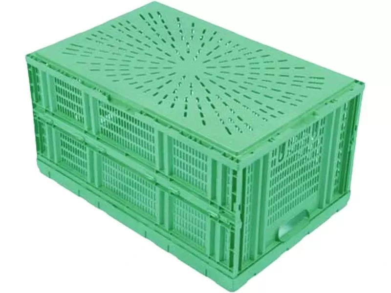 Ящик складной п/э 600х400х310 дно сплошное, стенки перфорированные, код: 07620