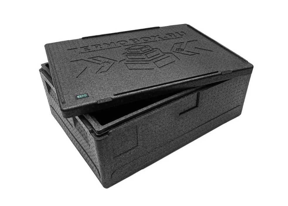 Контейнер 600х400х320 84л. изотермический, с датчиком температуры, с крышкой, плотность 55, код: 40423