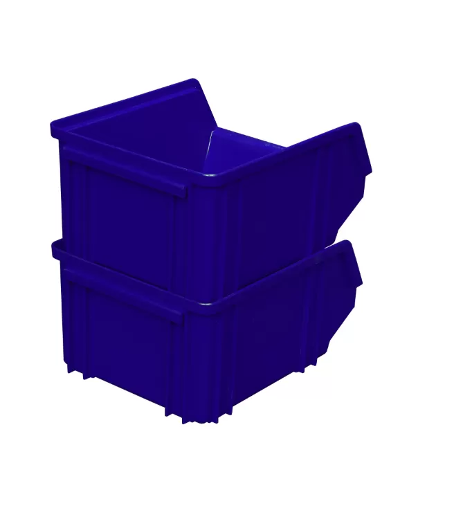 Ящик сплошной 290×230×150 мм, объем 10.01 л., арт.: 7962, синий, код: 01686