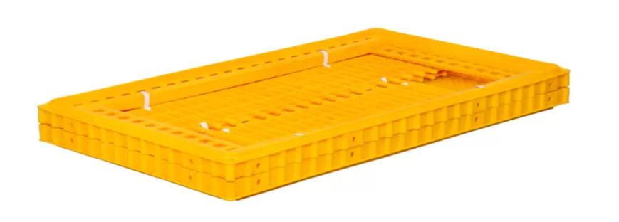 Ящик перфорированный 970×570×270, арт.: 311 б/к, объём 118, жёлтый, код: 08523