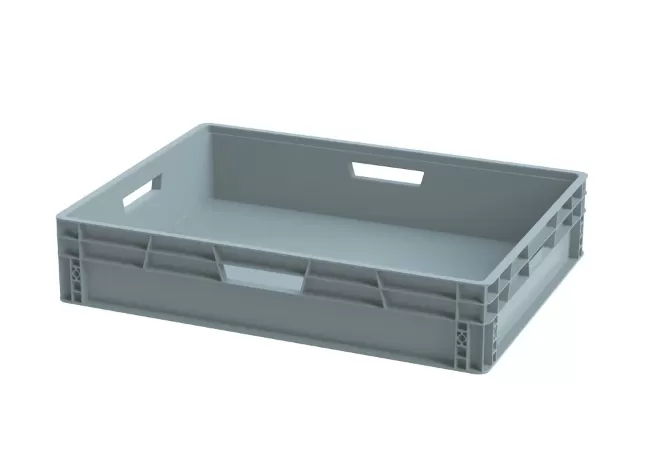 Ящик сплошной 800×600×170 мм, объем 81.6 л., арт.: SPK 8616, серый, код: 24291