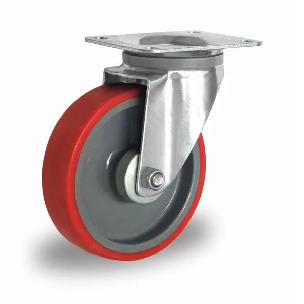 Колесо CASCOO поворотное (d=125мм, г/п=200кг), полиуретан / полиамид, Германия