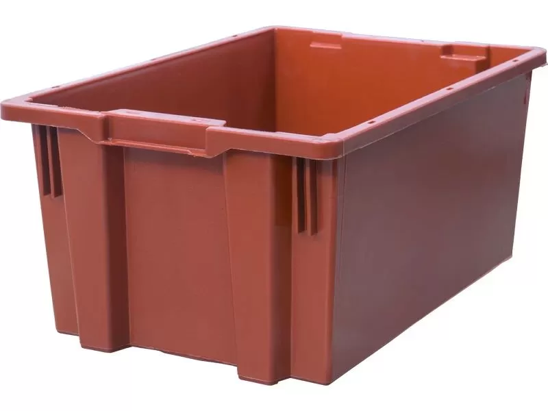 Ящик сплошной 600×400×270 мм, объем 43 л., арт.: 600-6427 гд, красный, код: 21330