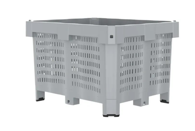 Контейнер 1200х1000х803 мм перфорированный, конусный, на ножках, код: 36601
