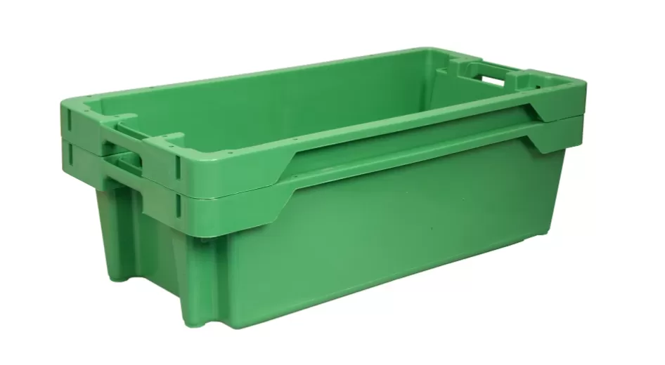 Ящик сплошной 800×400×225 мм, объем 72 л., арт.: 211, зелёный, код: 05551