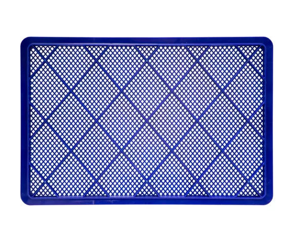 Ящик перфорированный 600×400×180, арт.: 706.01.01, объём 35, синий, код: 16412