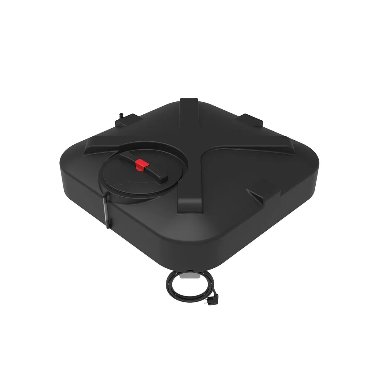 Пластиковый бак для душа 200 литров с подогревом, арт.: Б-200, цвет: чёрный, код: 19341