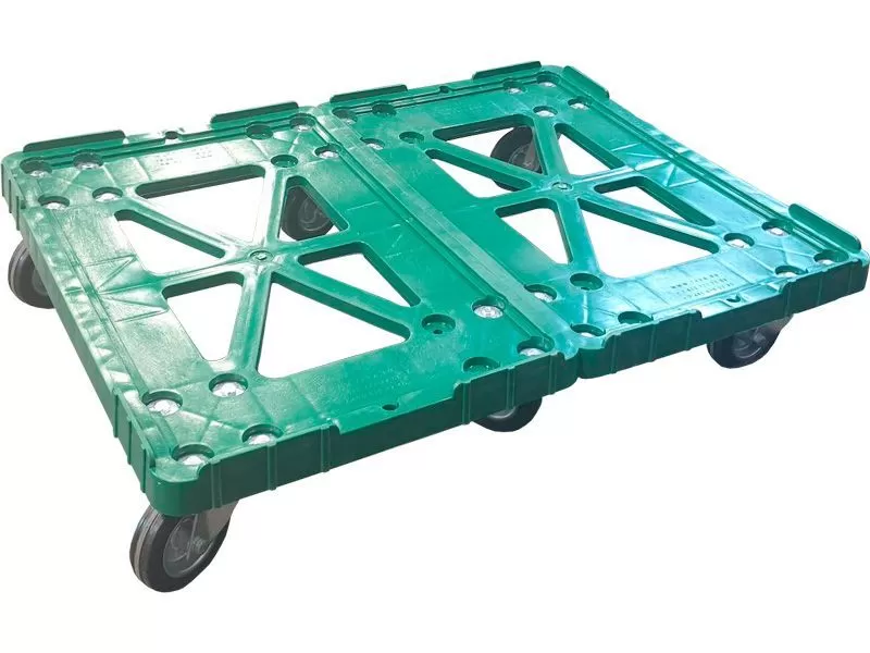 Тележка для пластиковых ящиков 800х625 на 6 колёсах